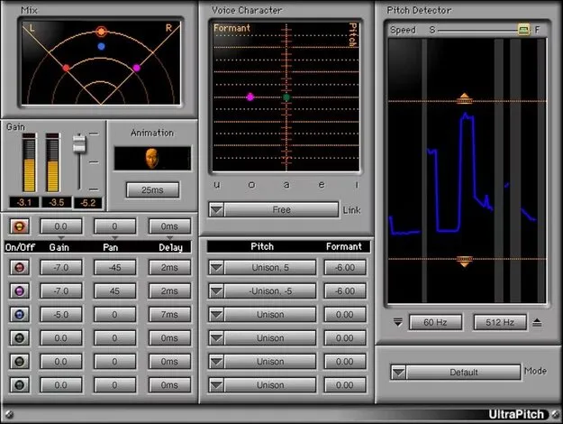 UltraPitch by Waves vocal harmony plugin interface