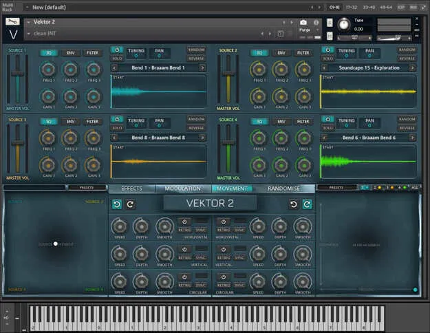 Vektor 2 by Loot Audio Kontakt instrument interface