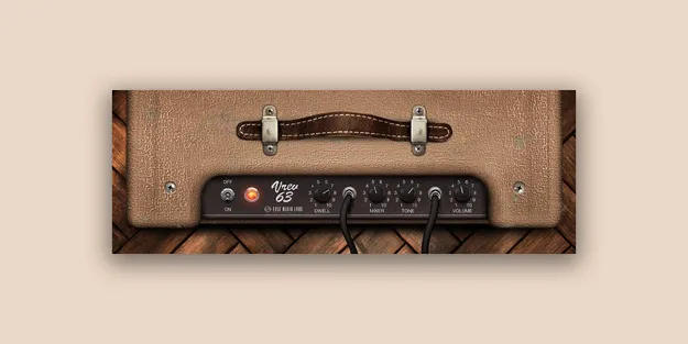 VREV-63 Surf Spring Reverb plugin interface by Fuse Audio Labs