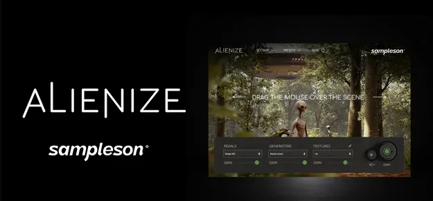 Alienize by Sampleson sci-fi virtual instrument plugin interface