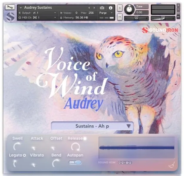 Voice of Wind: Audrey by Soundiron vocal Kontakt instrument interface