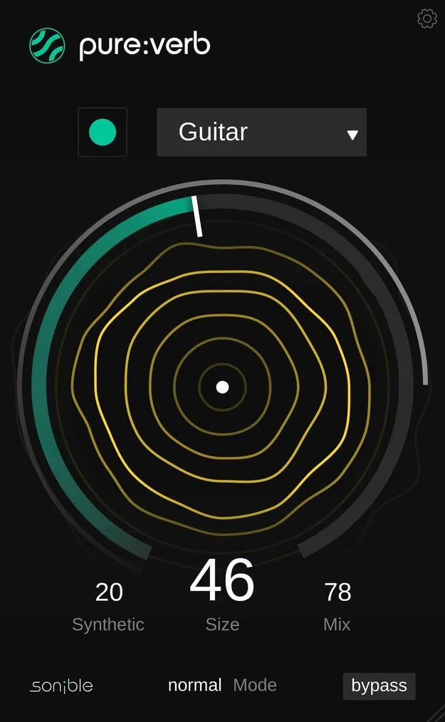 pure:verb AI reverb plugin interface by sonible