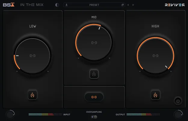 Reviver transient shaper plugin interface by Black Salt Audio