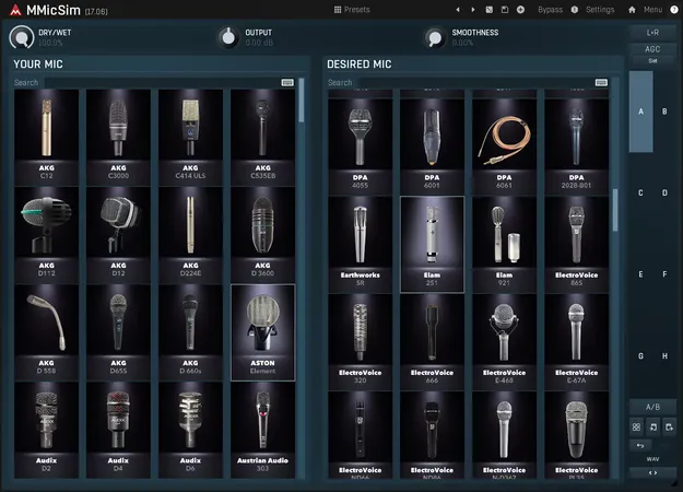 MMicSim microphone simulator plugin interface by MeldaProduction