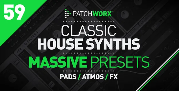 Classic House Synths Massive presets artwork for Native Instruments Massive