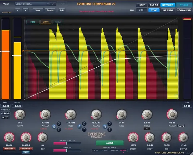 Evertone Compressor v2 by Evertone Project compressor plugin interface