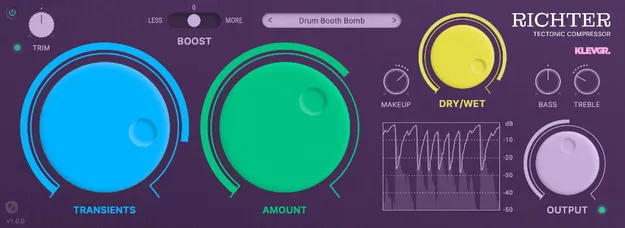 Richter compressor plugin by Klevgrand interface