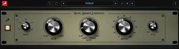 Vari-Speed Tremolo by Antelope Audio tremolo plugin interface