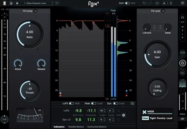FG-X 2 mastering plugin interface by Slate Digital