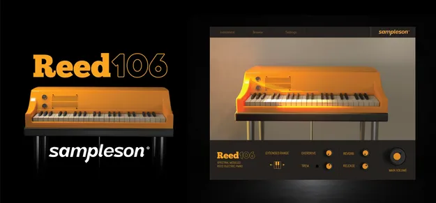 Reed106 by Sampleson electric piano plugin interface