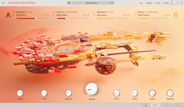 Augmented PERSIA by Arturia synth plugin interface