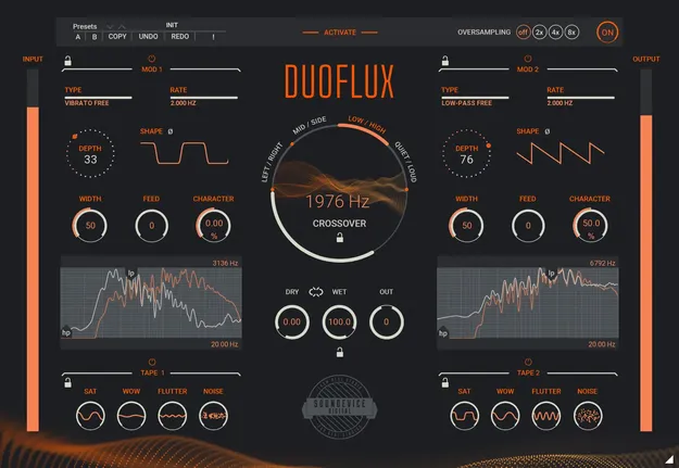 DuoFlux dual-modulation effects plugin interface by United Plugins