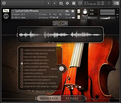 Lyrical Cello Phrases