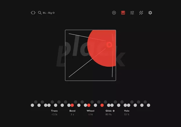 Black by Thenatan Audio trap synth plugin interface