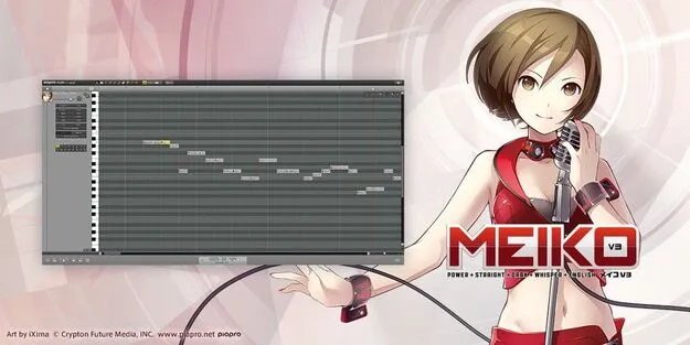 MEIKO V3 female VOCALOID voice bank plugin interface by Crypton Future Media