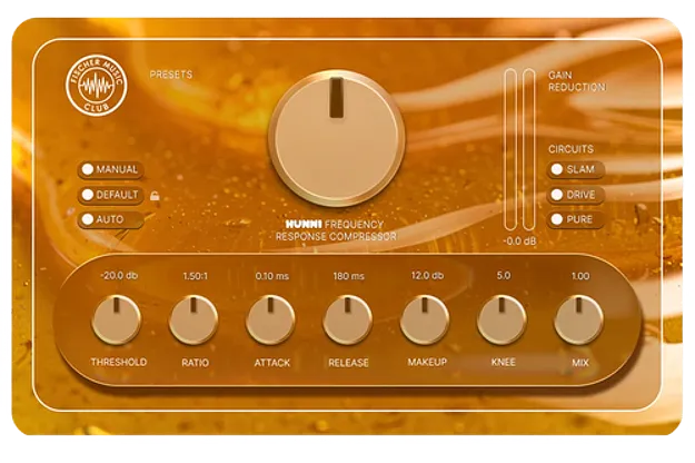 HUNNI Automatic Compressor by Fischer Music Club compressor plugin interface
