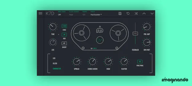 K7D Tape Delay by Imaginando delay plugin interface