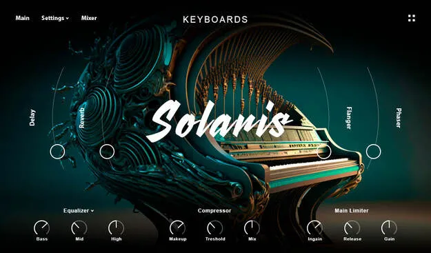 Solaris Bösendorfer piano Kontakt instrument by Muze interface