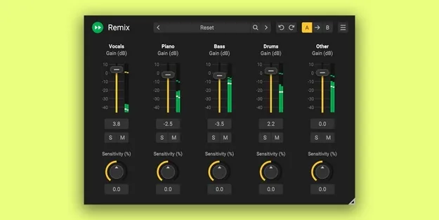 Remix by Acon Digital stem separation plugin interface