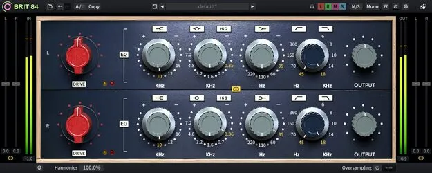 Brit 84 by Three-Body Technology EQ plugin interface