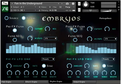 Embryos Kontakt instrument by Loot Audio, textures and field recordings
