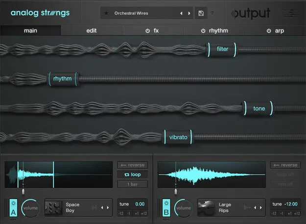 ANALOG STRINGS by Output Kontakt strings instrument interface