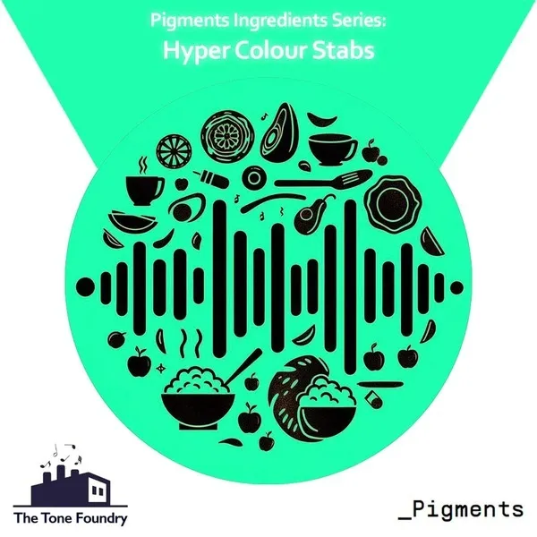 Hyper Colour Stabs preset pack artwork for Arturia Pigments 7 by The Tone Foundry