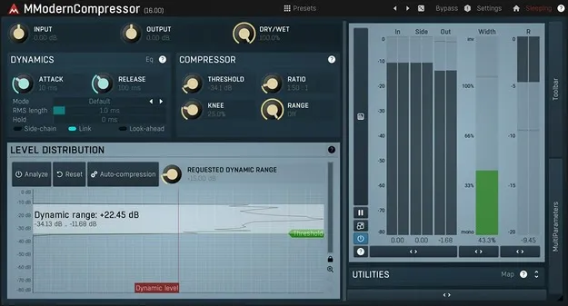 MModernCompressor compressor plugin interface by MeldaProduction