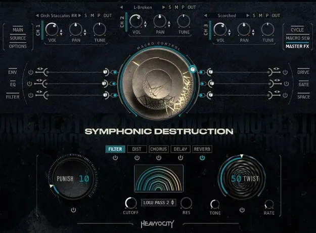 Symphonic Destruction by Heavyocity orchestral Kontakt instrument interface