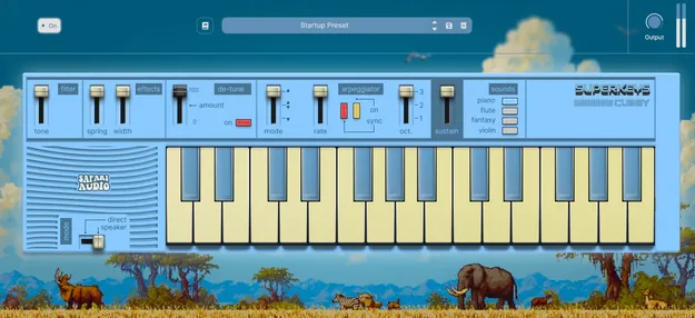 Cubby by Safari Audio retro keyboard virtual instrument plugin interface