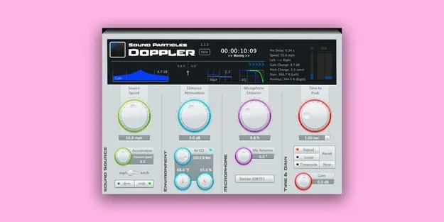 Doppler | Educational Version effects plugin interface by Sound Particles
