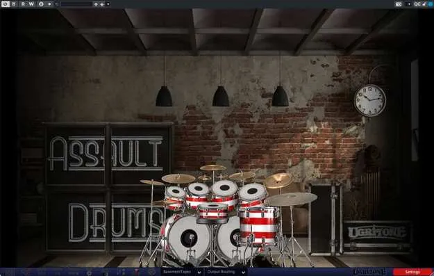 Assault Drums by Ugritone 70s rock drum kit plugin interface