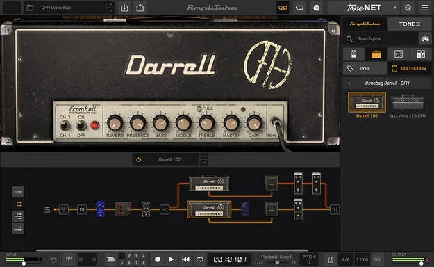 Dimebag Darrell CFH Collection amp and effects gear collection for AmpliTube