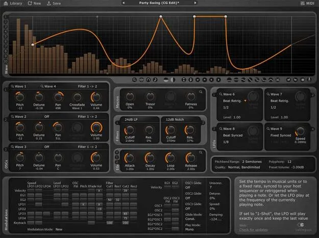 Curve 2 by Cableguys synth plugin interface