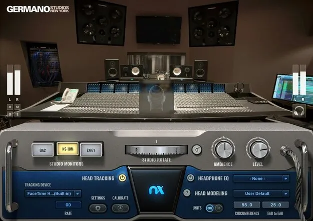 Nx Germano Studios New York by Waves headphone mixing plugin interface