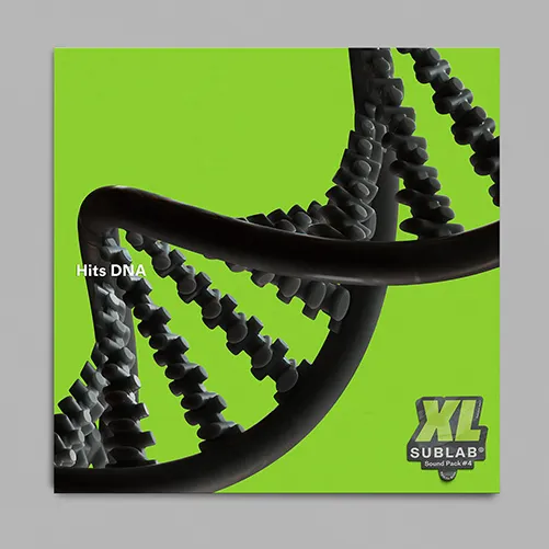 Hits DNA 808 sub-bass preset pack artwork for SubLab XL