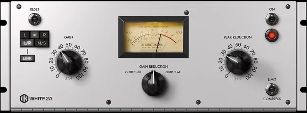 White 2A Leveling Amplifier by IK Multimedia tube optical compressor plugin interface