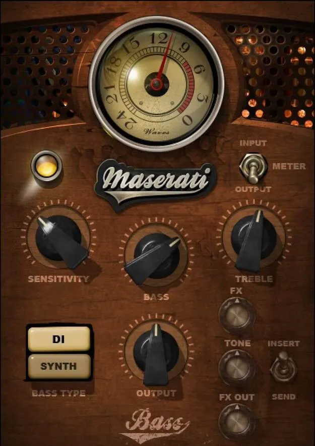 Maserati B72 by Waves bass enhancer plugin interface