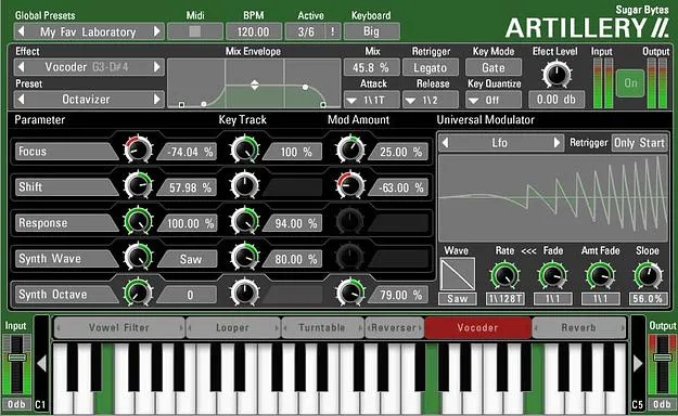 Artillery 2 by Sugar Bytes multi-effect plugin keyboard zone interface