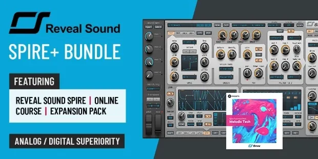 Spire+ Bundle by Reveal Sound synth plugin interface
