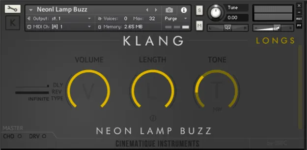 Neon Tube Buzz by KLANG Kontakt instrument pad
