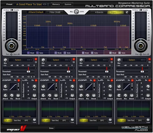 Multiband Compressor by Vengeance Sound dynamics plugin interface