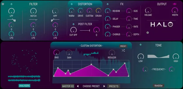 HALO FX by DHPlugins multi-effect plugin interface