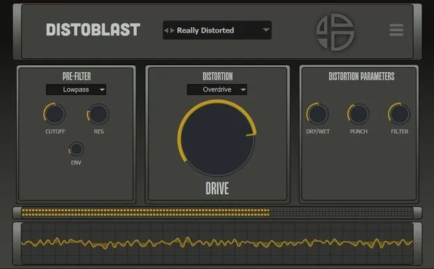 DistoBlast by Audio Blast distortion plugin interface
