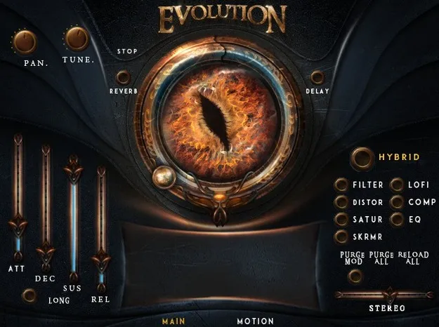 Evolution: Dragon by Keepforest Kontakt instrument interface