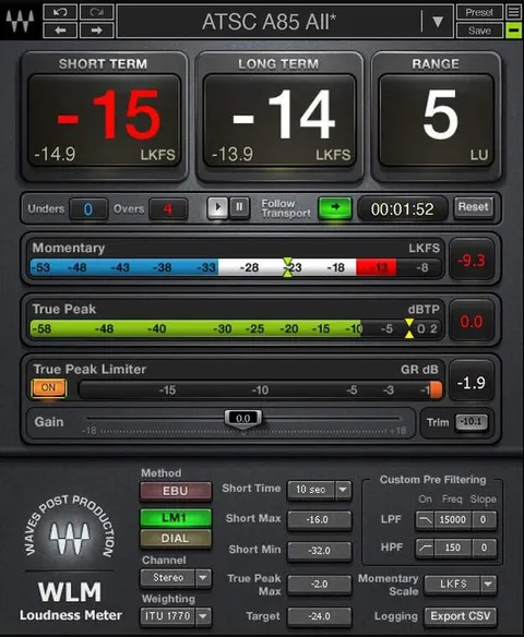 WLM Plus Loudness Meter