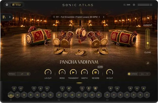 Pancha Vadhyam Kit by Pitch Innovations percussion sample pack artwork for Sonic Atlas