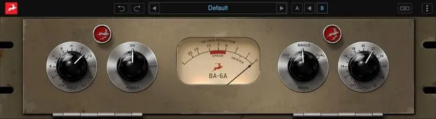 BA-6A compressor plugin interface by Antelope Audio
