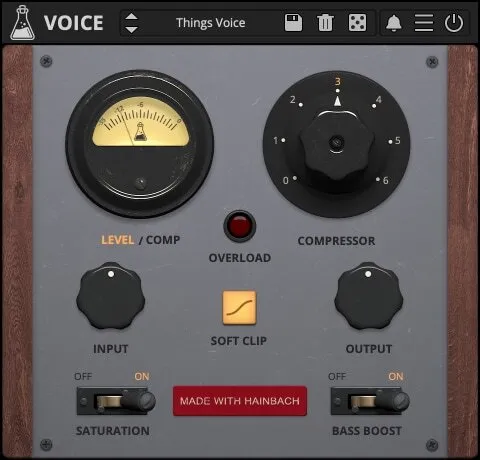 Things – Voice compressor plugin interface by AudioThing