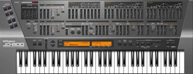 JD-800 by Roland software synth plugin interface